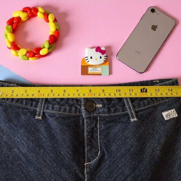 Paul Frank Denim Mini Skirt – Size 3 – Y2K Retro Blue Jean Vibe - Picture 6 of 7